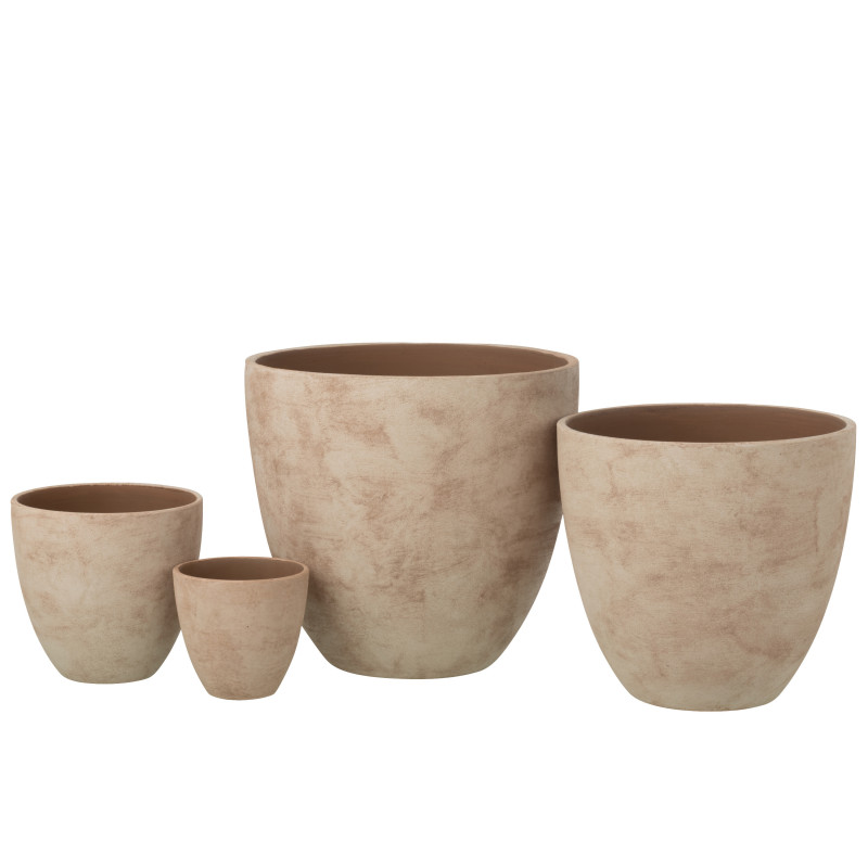 CACHEPOT ROND CÉRAMIQUE BEI XL (36x36x34cm) 