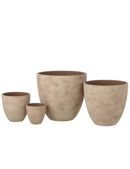 CACHEPOT ROND CÉRAMIQUE BEI XL (36x36x34cm) 