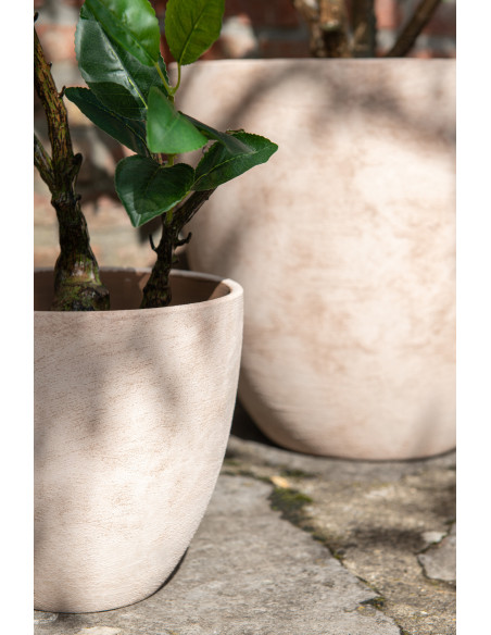 CACHEPOT ROND CÉRAMIQUE BEI XL (36x36x34cm) 