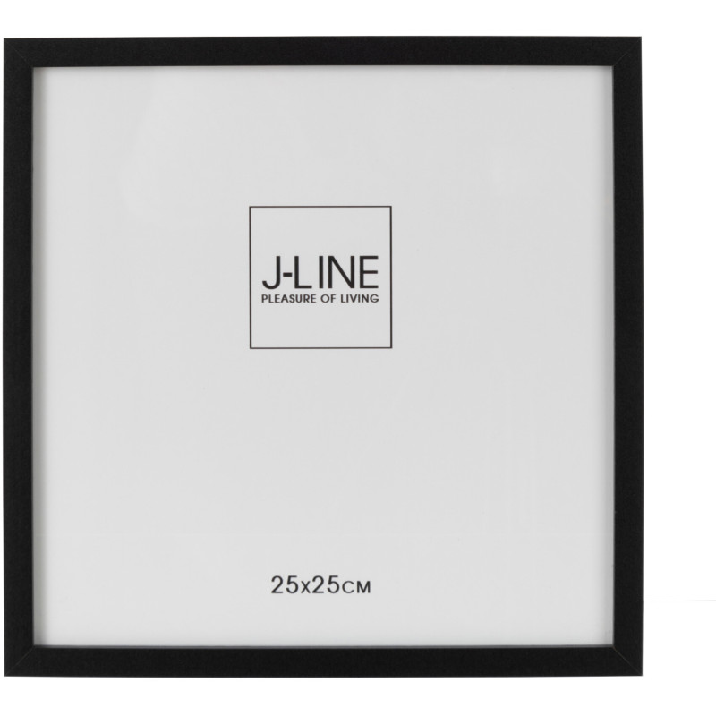 Cadre photo mural Carré Elementary en Bois Noir pour photo 25x25 - 1