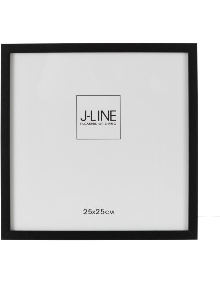 Cadre photo mural Carré Elementary en Bois Noir pour photo 25x25 - 1