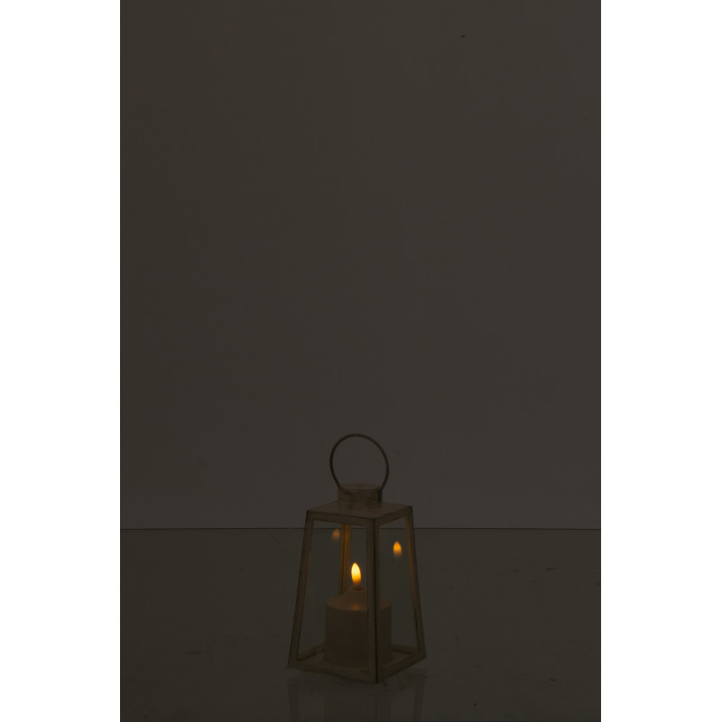LANT + CANDLE LED VER BLA S (10x10x17,5cm) 