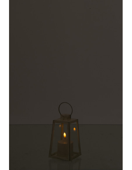 LANT + CANDLE LED VER BLA S (10x10x17,5cm) 