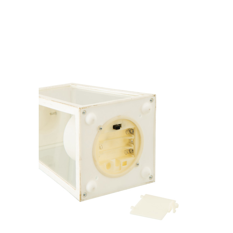 LANT + CANDLE LED VER BLA S (10x10x17,5cm) 