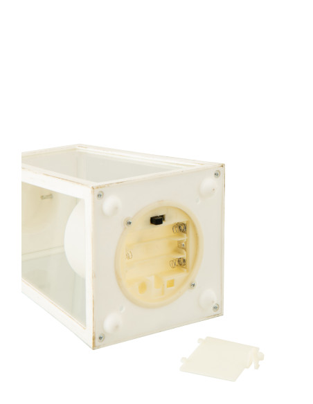 LANT + CANDLE LED VER BLA S (10x10x17,5cm) 