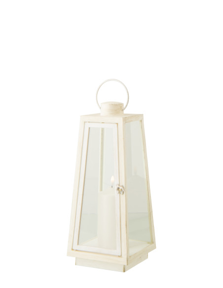 LANT + CANDLE LED VER BLA M (17x17x40,5cm) 