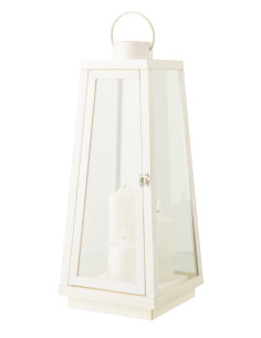 LANT + CANDLE LED VER BLA L (24x24x59cm) 