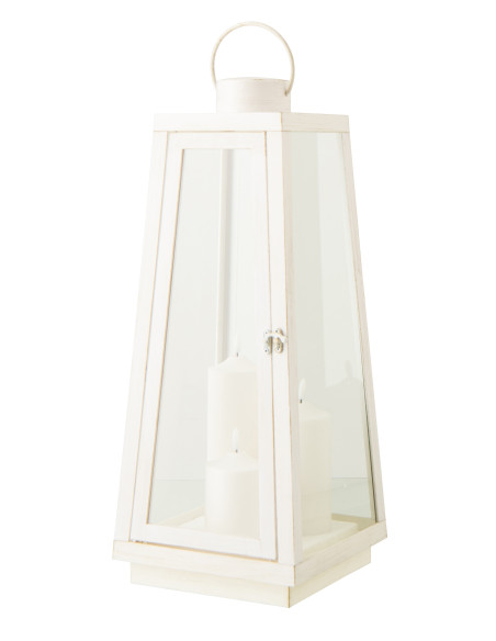 LANT + CANDLE LED VER BLA L (24x24x59cm) 