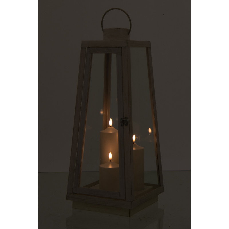 LANT + CANDLE LED VER BLA L (24x24x59cm) 