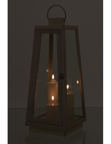 LANT + CANDLE LED VER BLA L (24x24x59cm) 