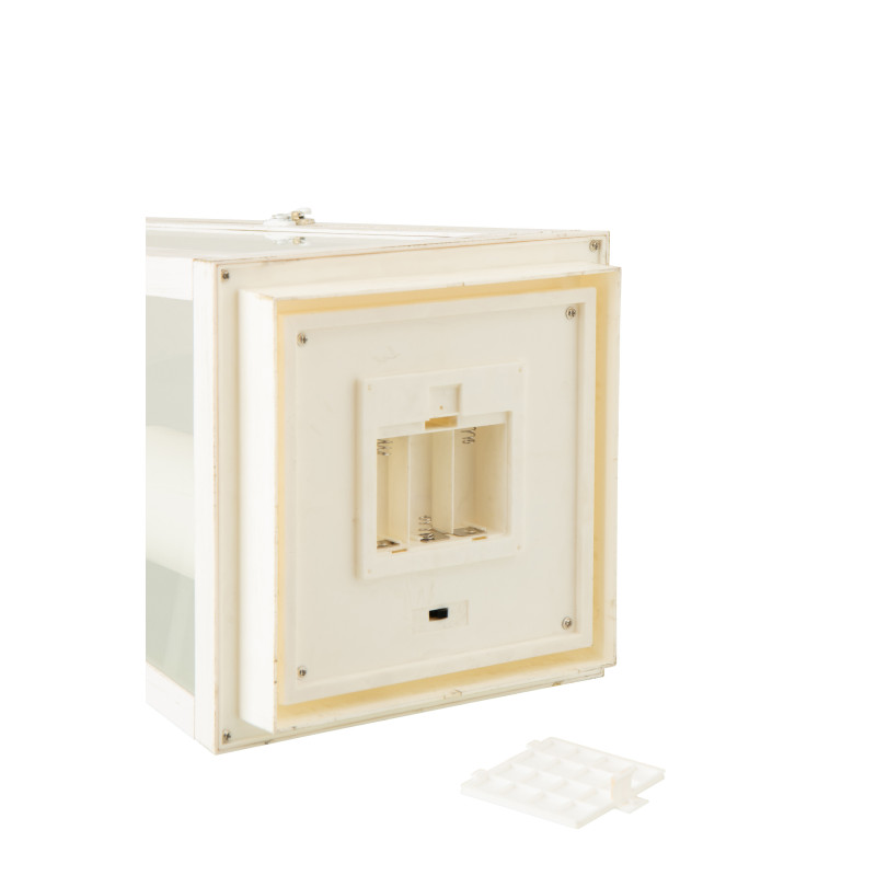 LANT + CANDLE LED VER BLA L (24x24x59cm) 