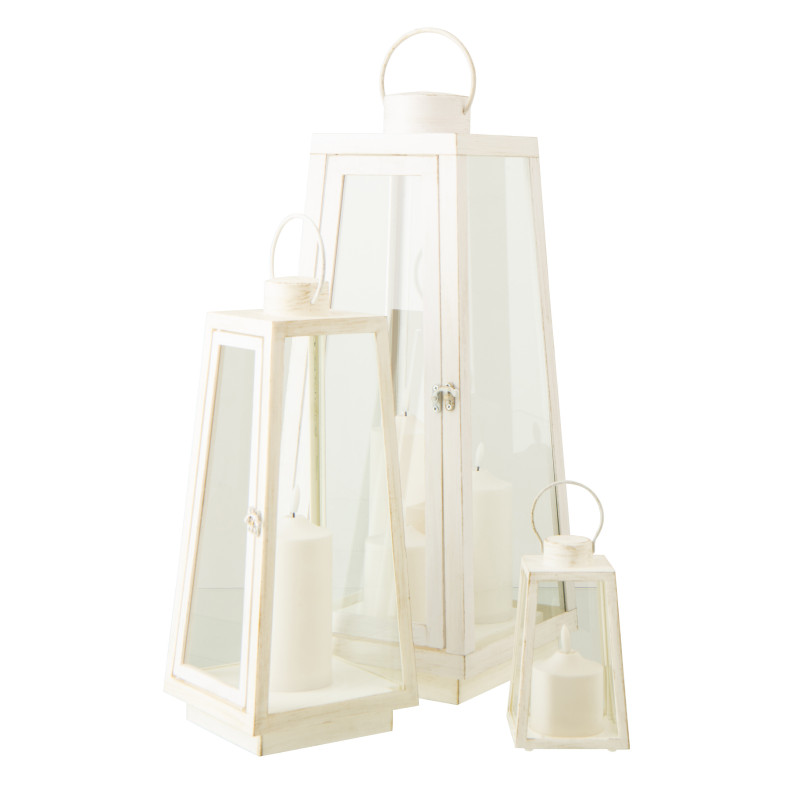 LANT + CANDLE LED VER BLA L (24x24x59cm) 