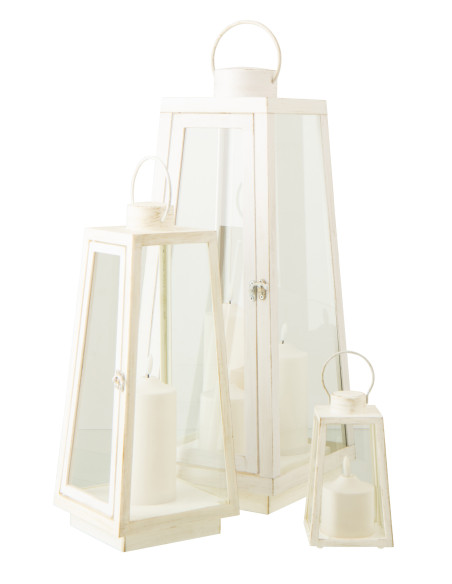 LANT + CANDLE LED VER BLA L (24x24x59cm) 