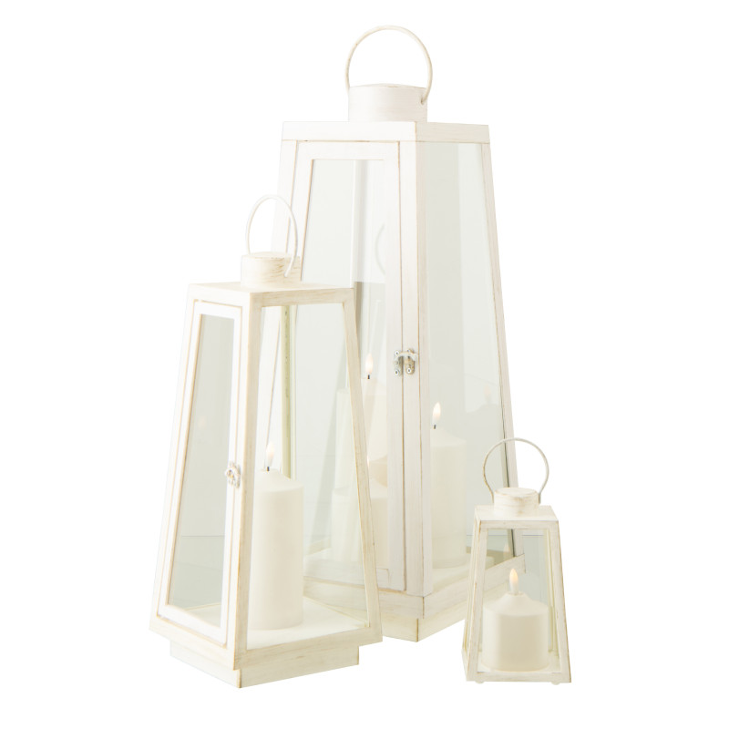 LANT + CANDLE LED VER BLA L (24x24x59cm) 