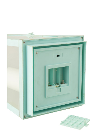 LANT + CANDLE LED VER TURQ L (24x24x59cm) 