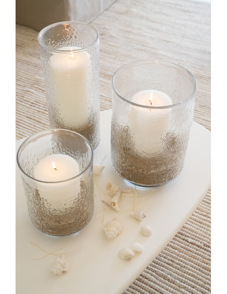 VASE CYLINDRE RELIEF VER TR S (16x16x22,5cm) 