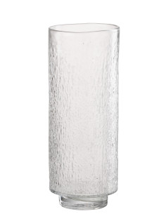 VASE CYLINDRE RELIEF VER TR L (14x14x36cm) 