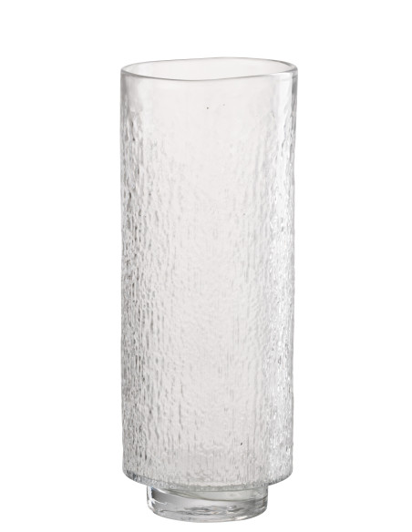 VASE CYLINDRE RELIEF VER TR L (14x14x36cm) 