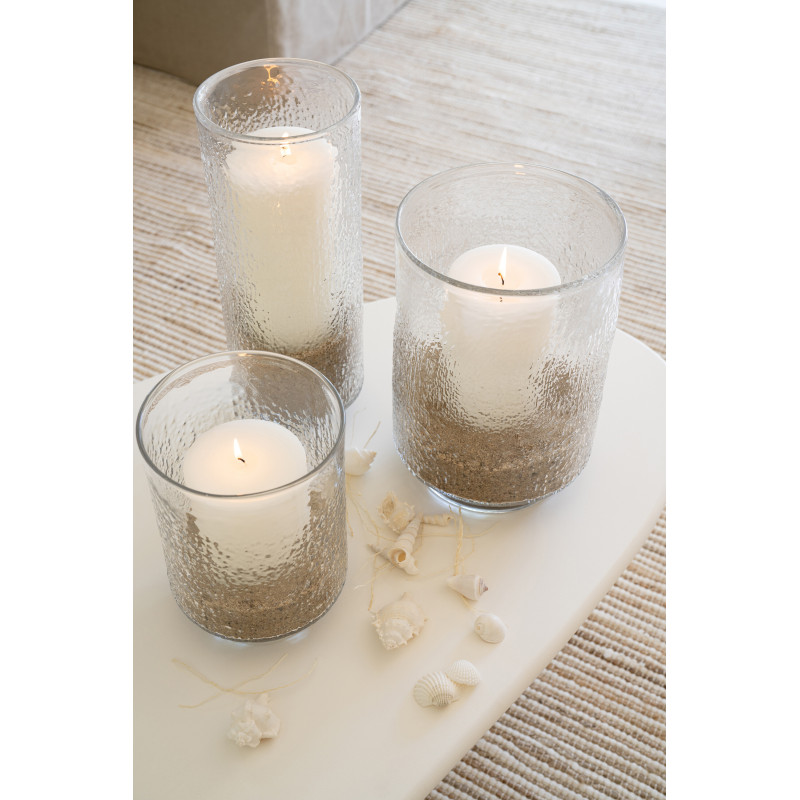 VASE CYLINDRE RELIEF VER TR L (14x14x36cm) 