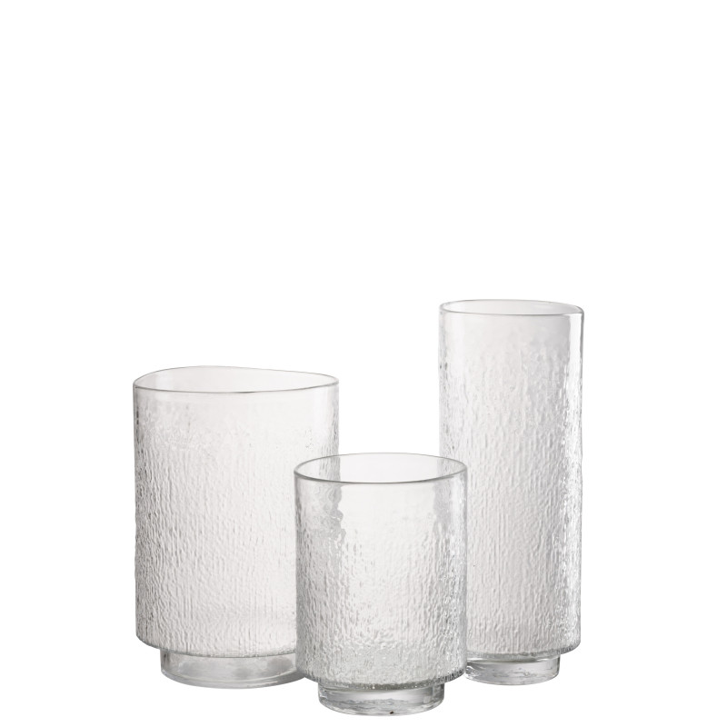 VASE CYLINDRE RELIEF VER TR L (14x14x36cm) 