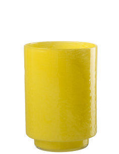 VASE CYLINDRE RELIEF VER JAU M (20x20x27,5cm) 