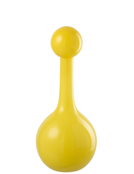 BOUTEILLE UBI VERRE JAUNE S (19,5x19,5x46cm) 