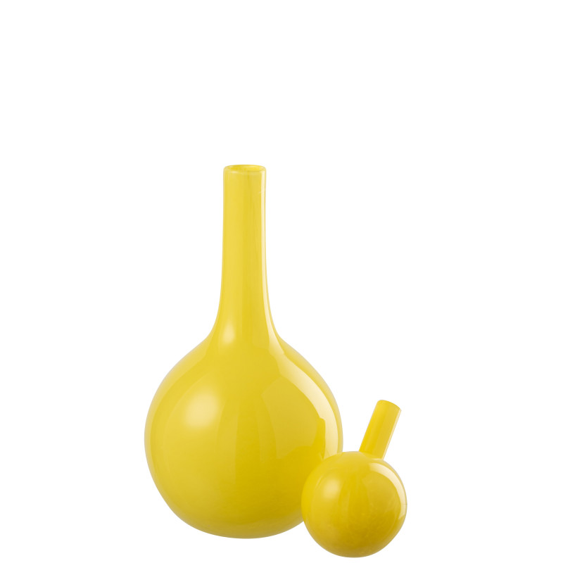 BOUTEILLE UBI VERRE JAUNE S (19,5x19,5x46cm) 