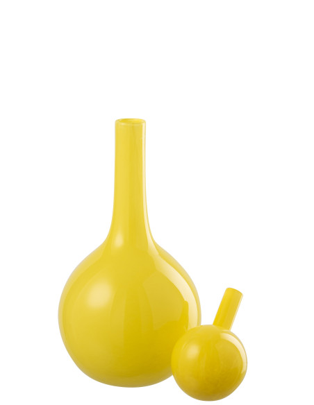 BOUTEILLE UBI VERRE JAUNE S (19,5x19,5x46cm) 