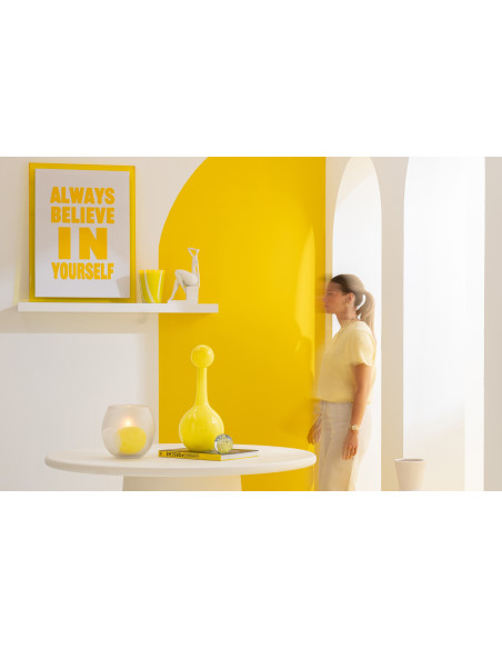 BOUTEILLE UBI VERRE JAUNE S (19,5x19,5x46cm) 