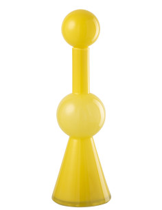 BOUTEILLE UBI VERRE JAUNE L (15,5x15,5x50cm) 