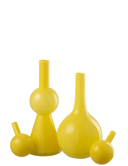 BOUTEILLE UBI VERRE JAUNE L (15,5x15,5x50cm) 