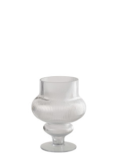 VASE ADA COTELÉ VERRE TR S (20x20x25cm) 