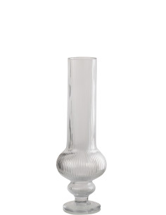 VASE ADA COTELÉ VERRE TR M (13,5x13,5x40cm) 