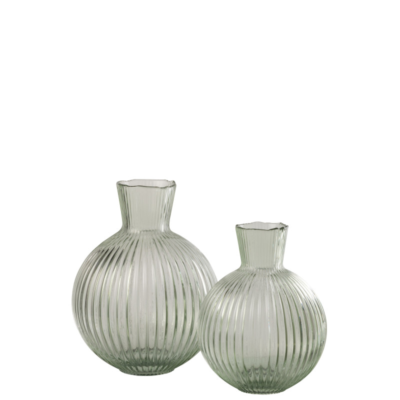 VASE BALLE COTELÉ VERRE GR V S (23x23x29,5cm) 