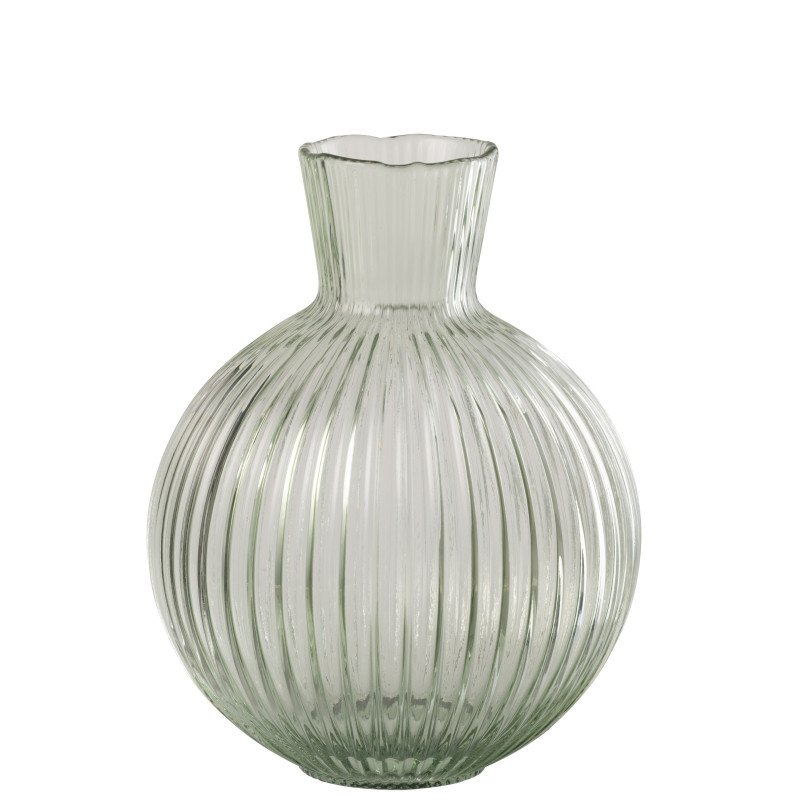 VASE BALLE COTELÉ VERRE GR V L (27,5x27,5x35cm) 