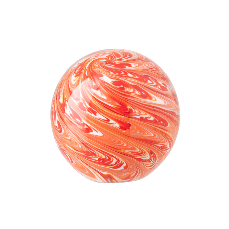 PRESSE-PAPIER BALLE VERRE OR L (12x12x12cm) 