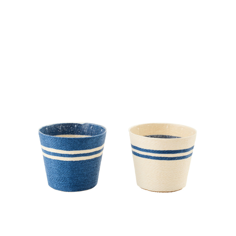 CACHEP LIGN PAP BLA/BL M ASS2 (15x15x13cm) 