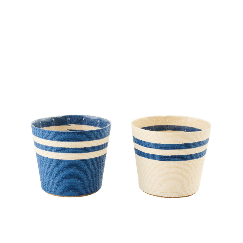 CACHEP LIGN PAP BLA/BL L ASS2 (17,5x17,5x15cm) 