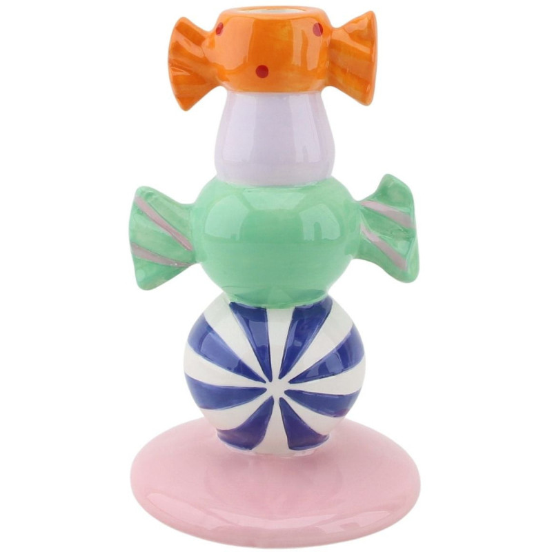 Bougeoir original moderne Bonbons Hauteur 18 cm Céramique Multicolore Toffee Candy 