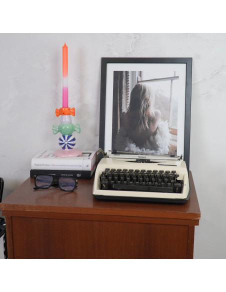 Bougeoir original moderne Bonbons Hauteur 18 cm Céramique Multicolore Toffee Candy 