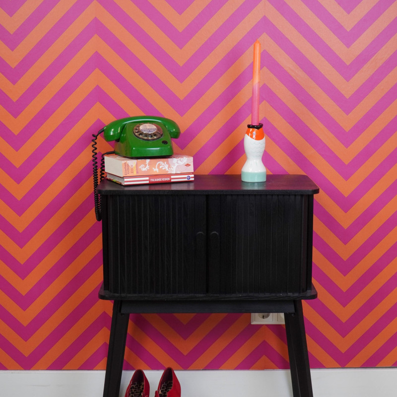 Bougeoir originale moderne Poisson Hauteur 16 cm Céramique Vert menthe Blanc Rouge Fish 