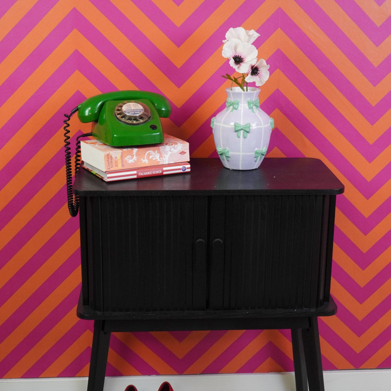 Vase moderne chic Rubans Amphore Hauteur 19 cm Céramique Lilas Vert menthe Ribbons 