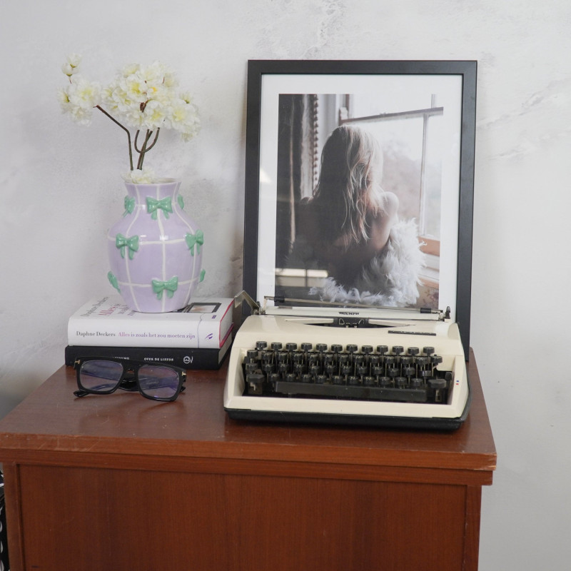 Vase moderne chic Rubans Amphore Hauteur 19 cm Céramique Lilas Vert menthe Ribbons 