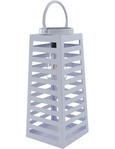 Grande Lampe solaire Lanterne à suspendre Hauteur 32 cm Métal Lilas Summer 