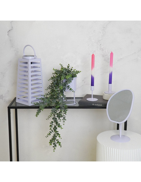 Grande Lampe solaire Lanterne à suspendre Hauteur 32 cm Métal Lilas Summer 