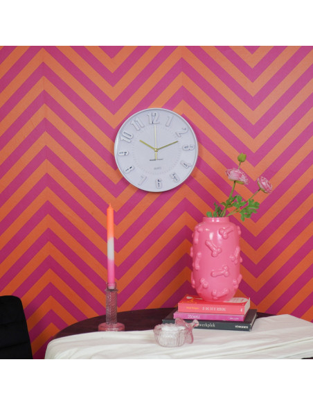 Horloge murale moderne Ronde 30 cm Plastique Lilas Numbers 