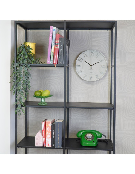 Horloge murale moderne Ronde 30 cm Plastique Sable Numbers 