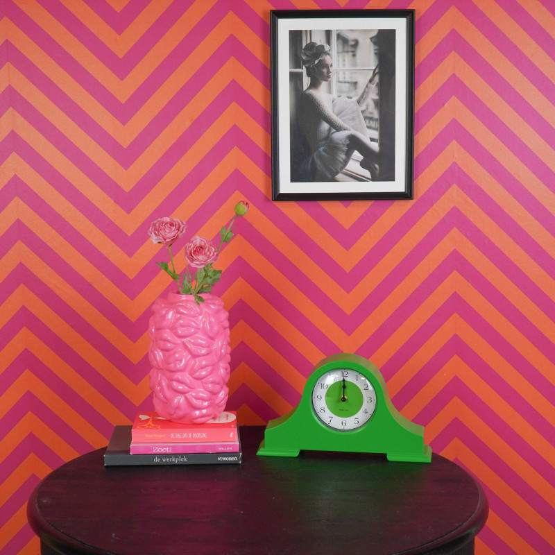 Horloge à poser néo-rétro pop 36 cm Plastique Vert Mantel 