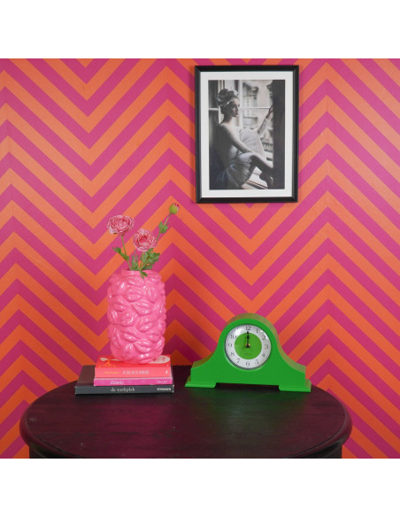 Horloge à poser néo-rétro pop 36 cm Plastique Vert Mantel 