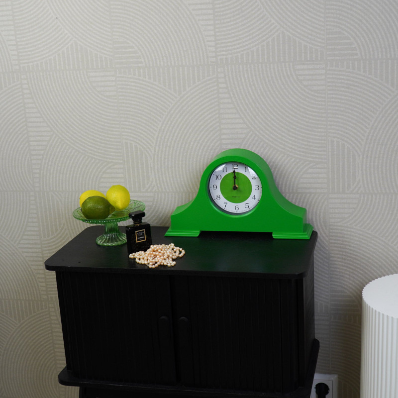 Horloge à poser néo-rétro pop 36 cm Plastique Vert Mantel 